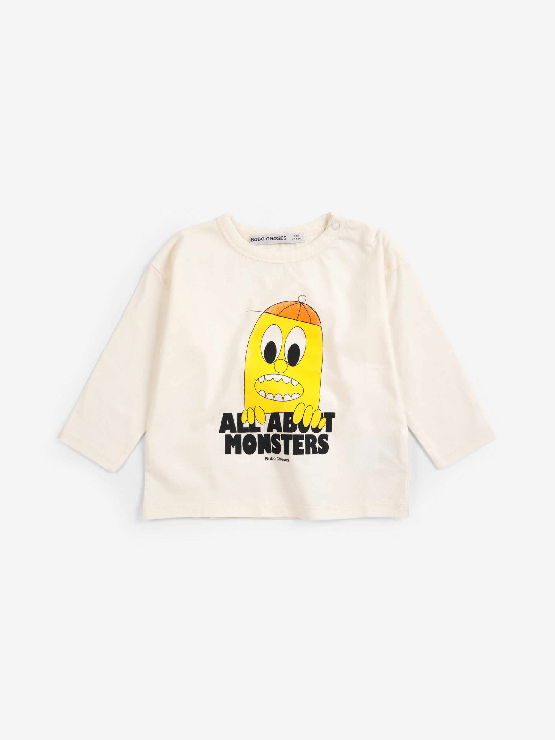 bigtooth lemon baby koszulka na długi rękaw longsleeve biały bobo choses