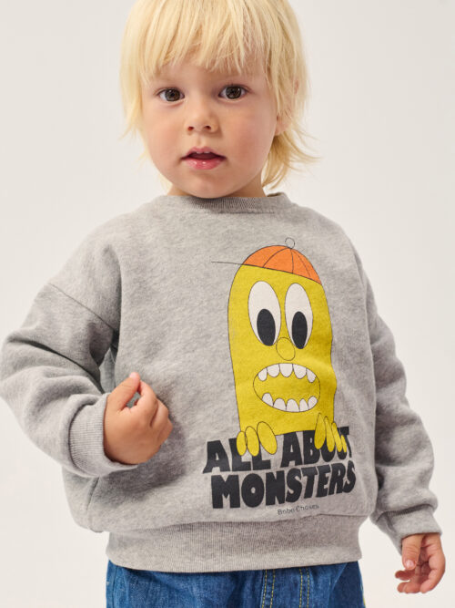 Bigtooth Monster bobo choses bluza bawełniana szara