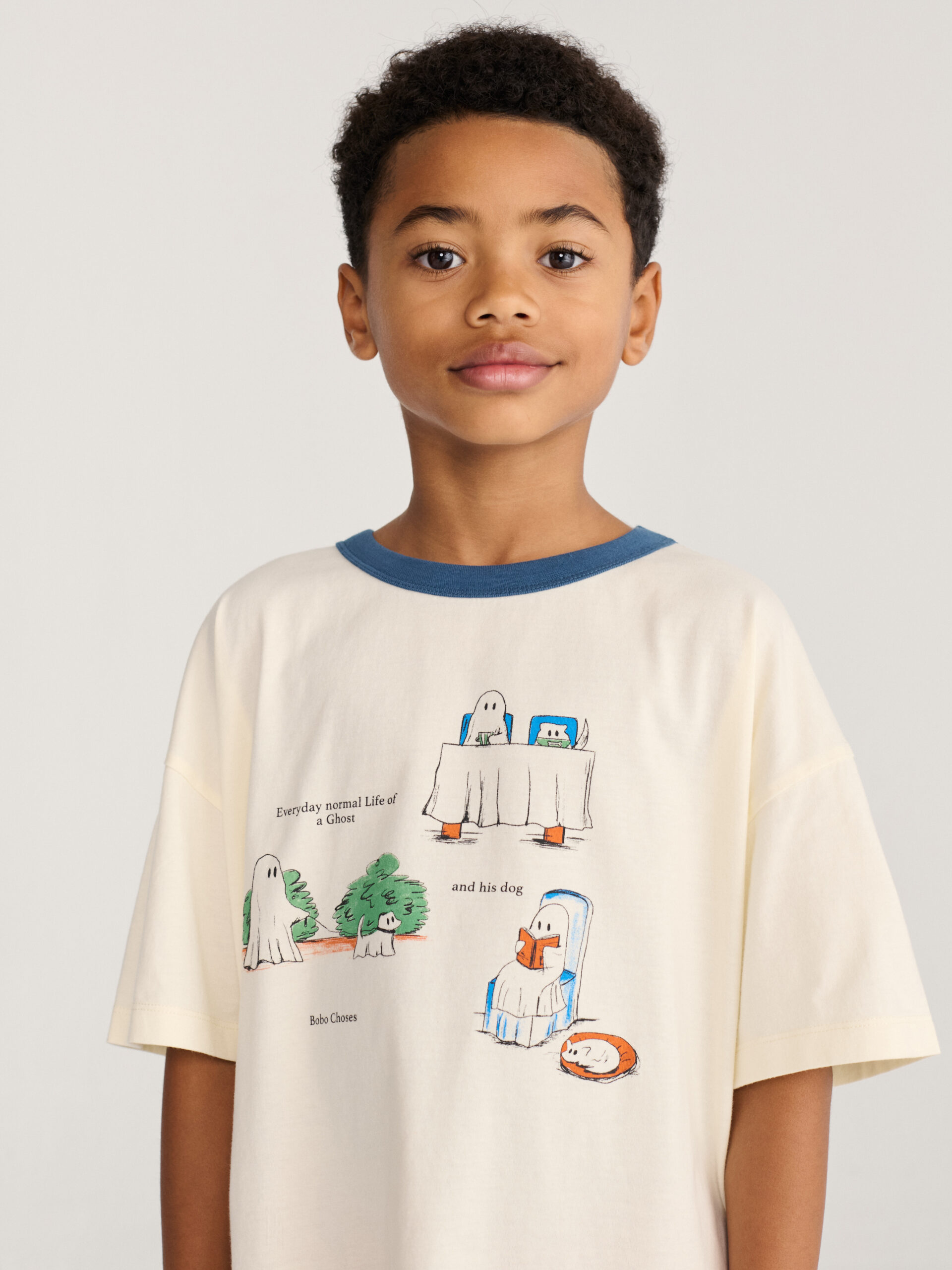 Everyday Ghosts all about monsters bobo choses biały t-shirt dziecięcy