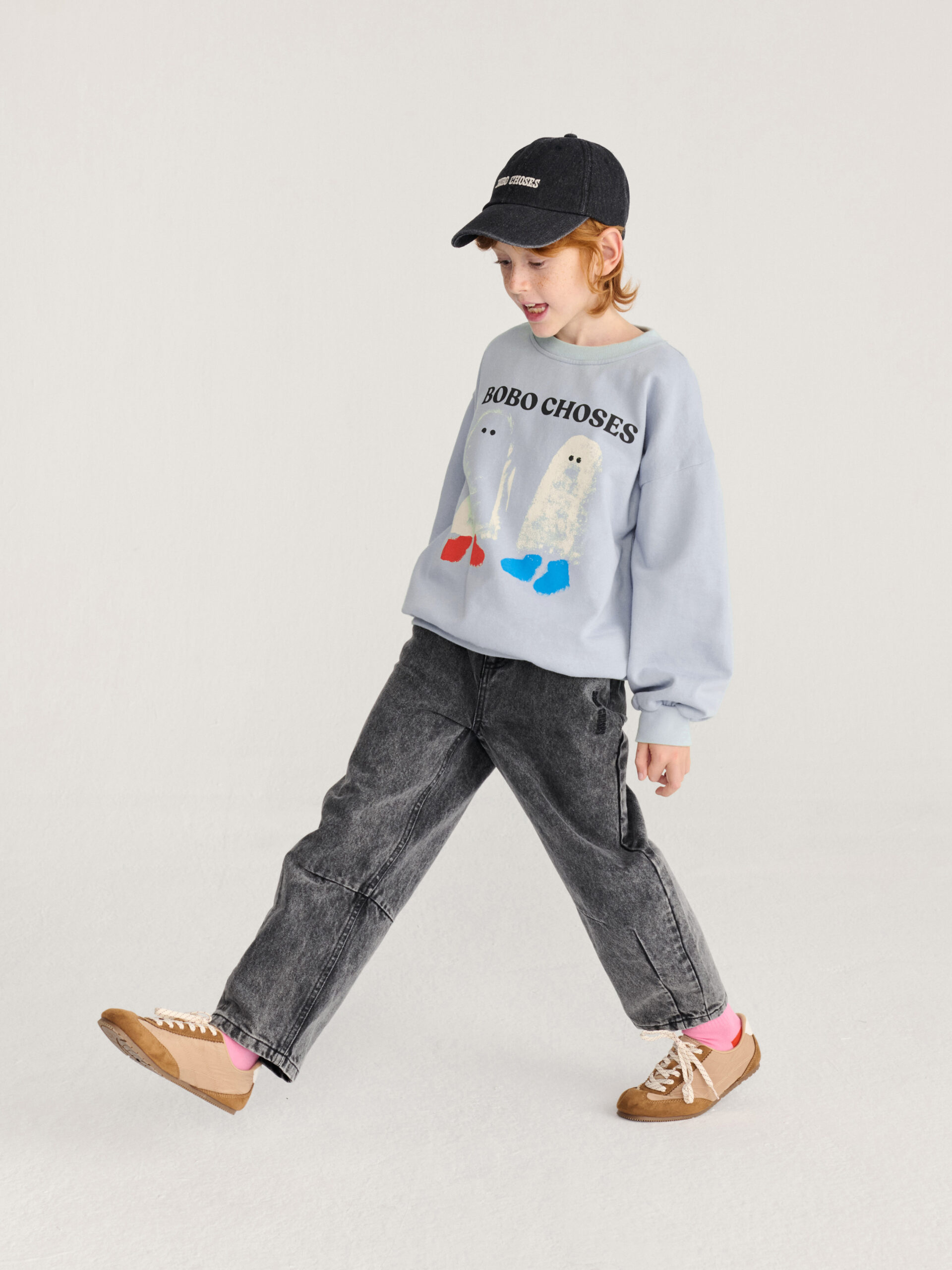 all about monsters bobo choses bluza polar w środku niebieska jesień zima