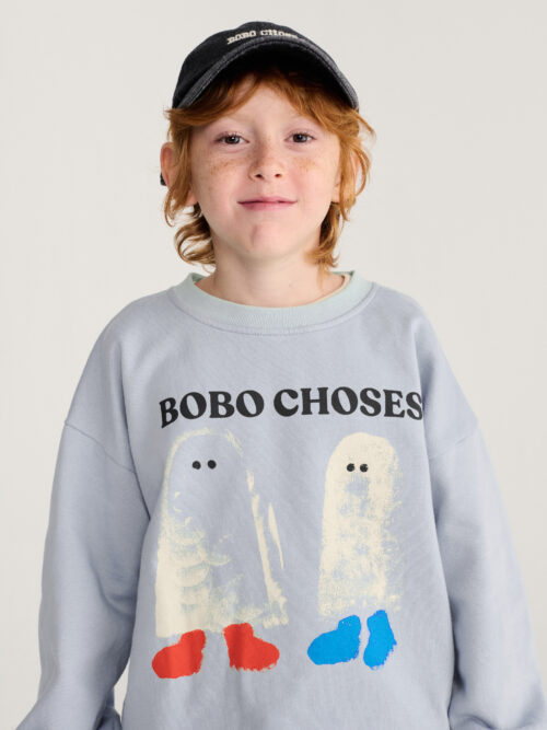 BOBO CHOSES Bluza Booty Ghosts niebieska duszki dziecięca