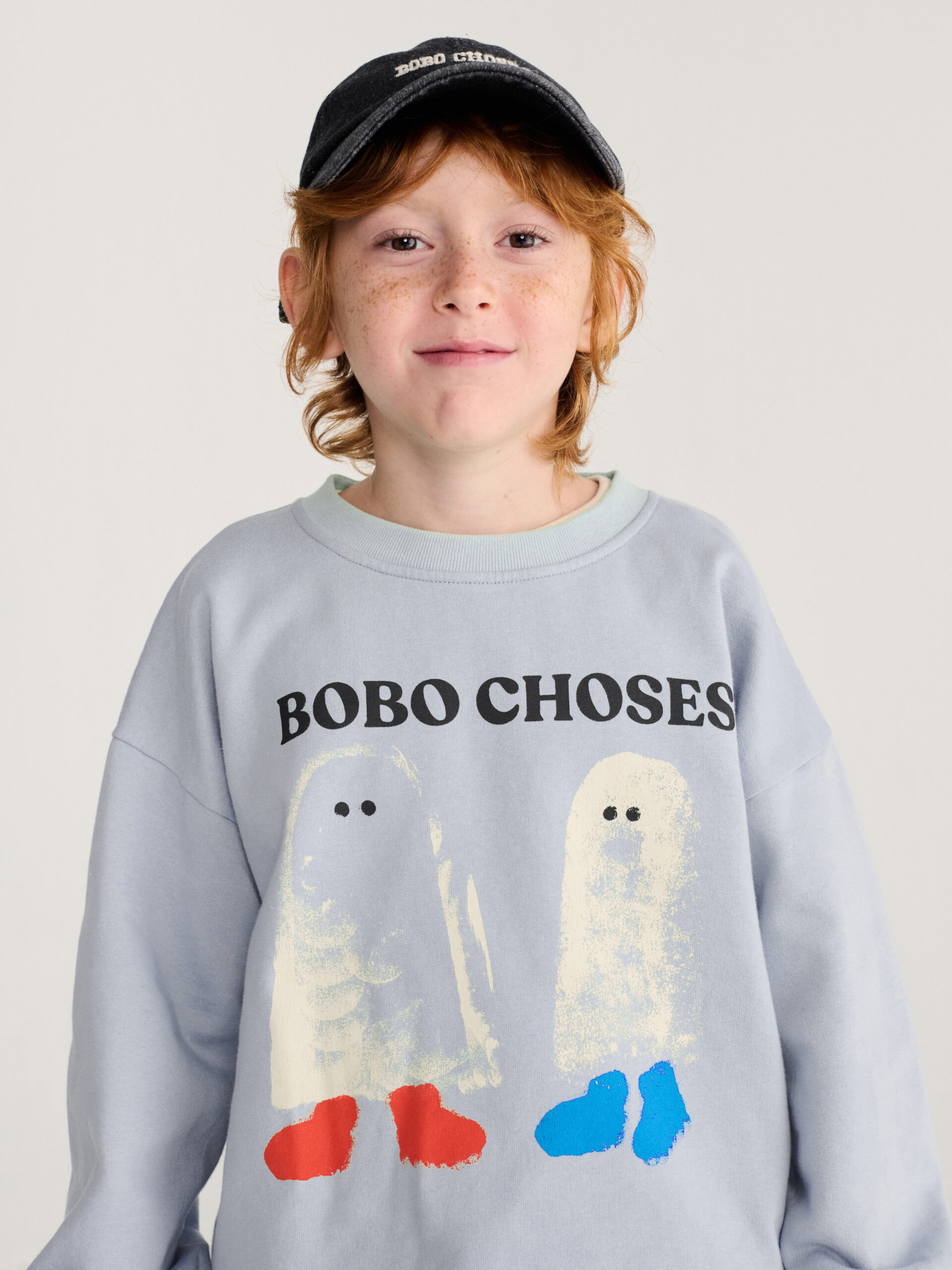 BOBO CHOSES Bluza Booty Ghosts niebieska duszki dziecięca