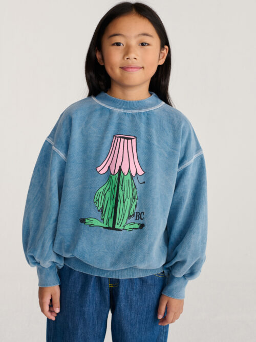 Hidden Monster sweatshirt bobo choses all about monsters bluza bawełna niebieska
