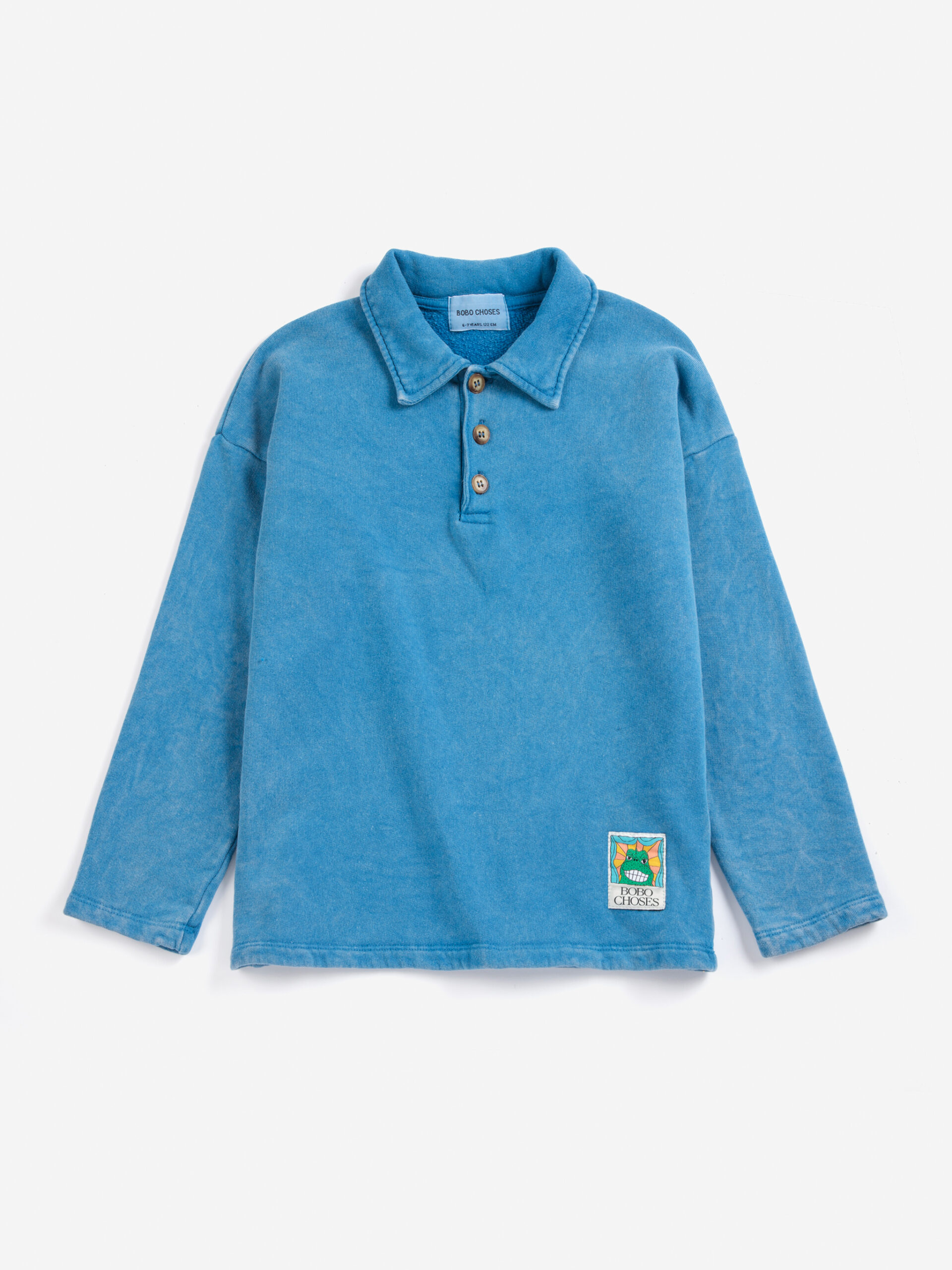 aw26 niebieska bluza polo BOBO CHOSES Bluza Polo Beast Tag