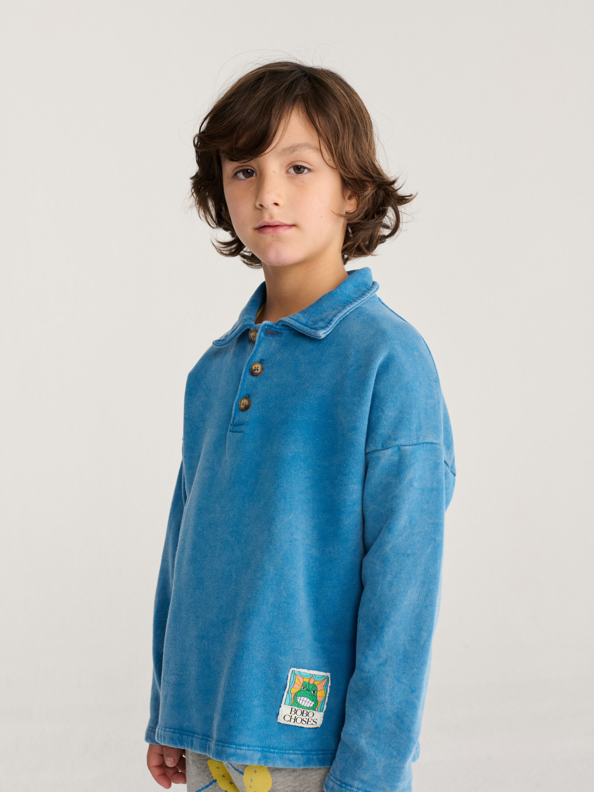 all about monsters bobo choses bluza dziecięca niebieska