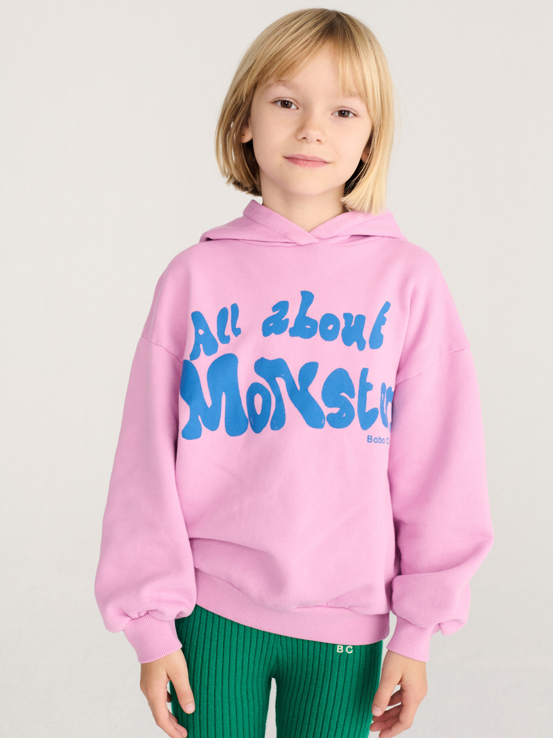 różowa bluza bobo choses bawełna dziecko aw26 all about monsters