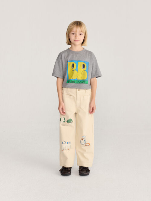 all about monsters białe jeansy denim dziecięce bobo choses