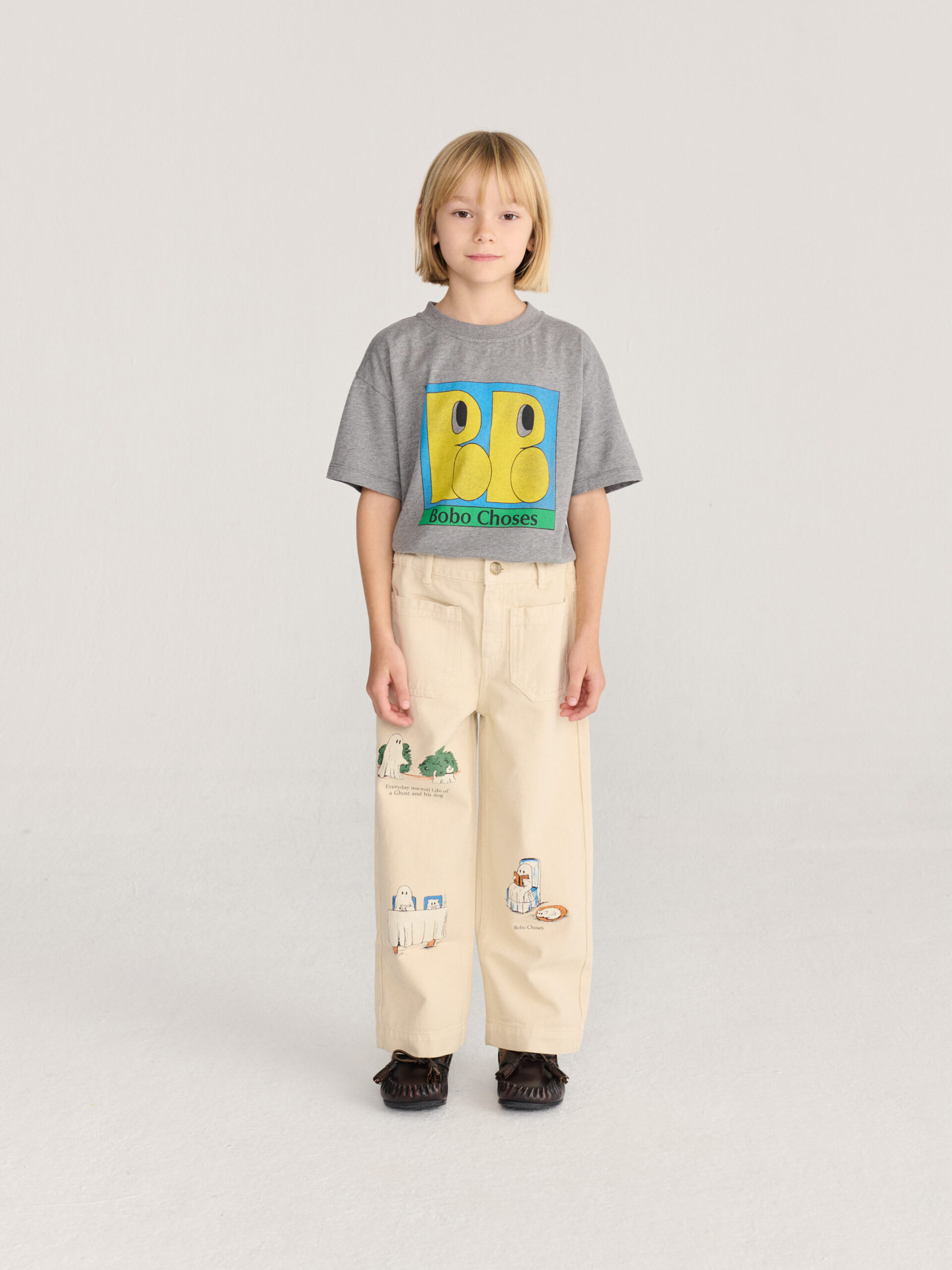 all about monsters białe jeansy denim dziecięce bobo choses