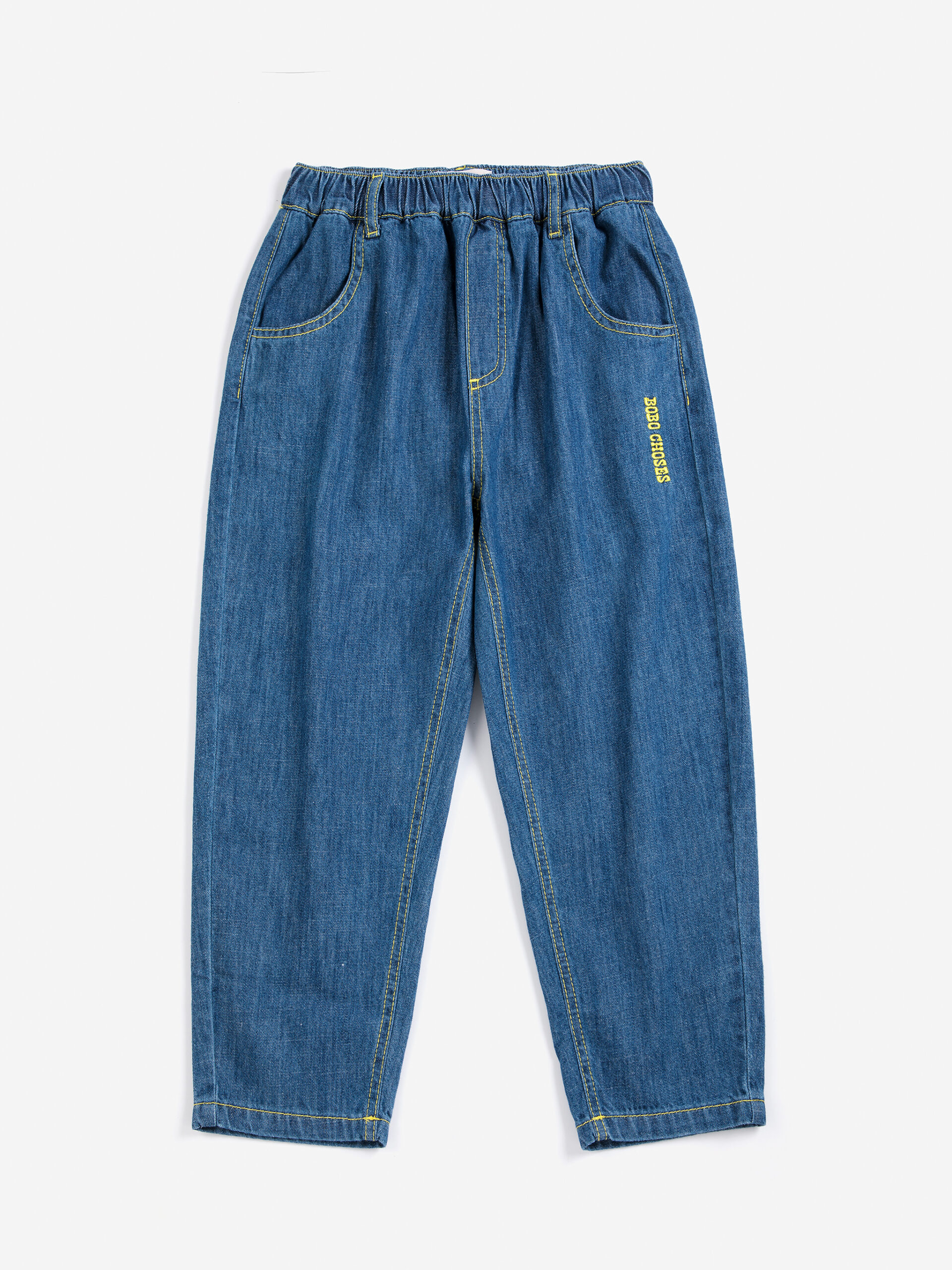 Spodnie Taxi Saurus Tag denim bobo choses jeansy niebieskie dziecięce