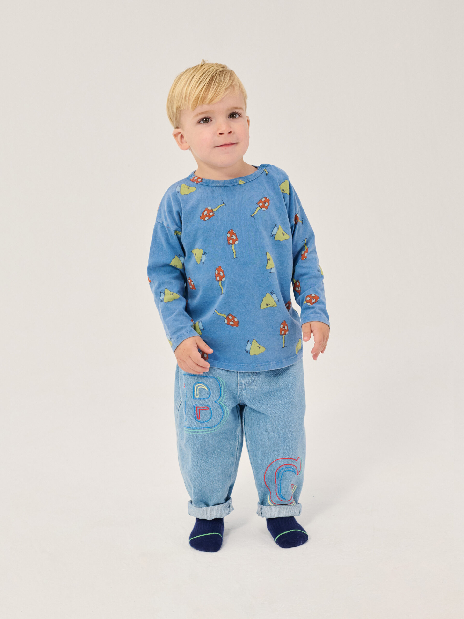 Longsleeve Mush Monster Duo all over bobo choses bluzka z długim rękawem