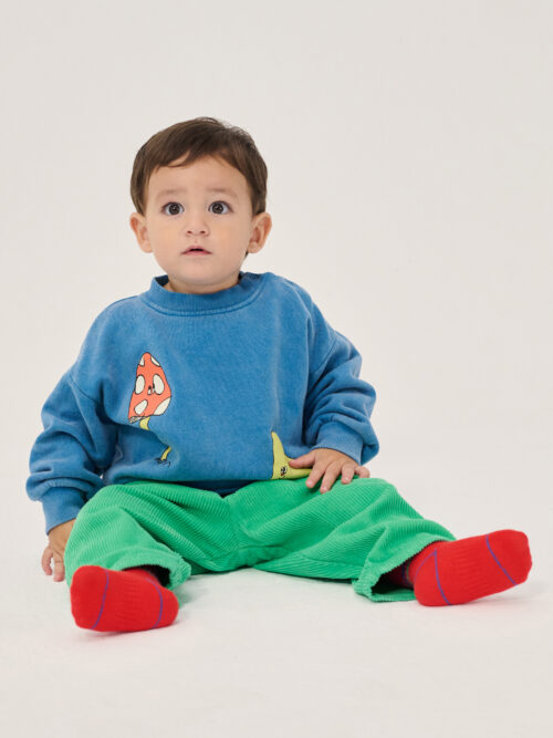 bluza dziecko bobo choses bawełniana niebieska