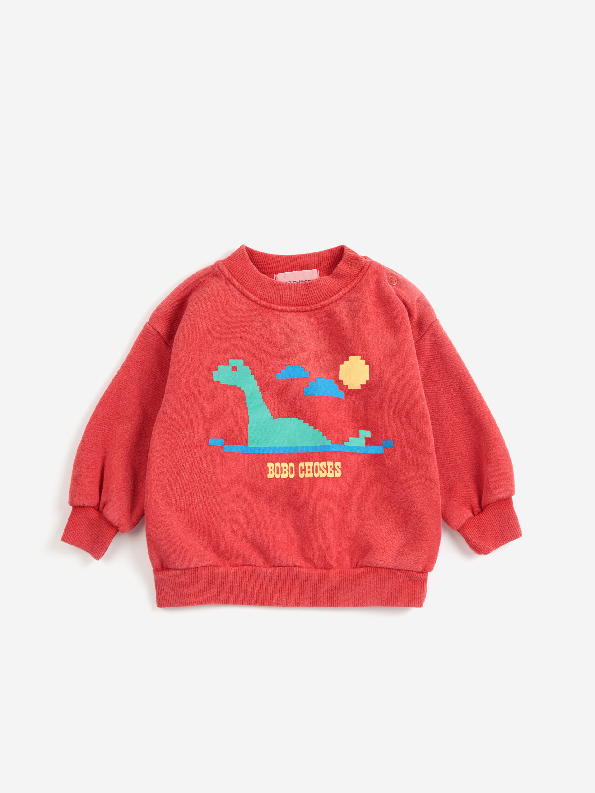 BOBO CHOSES Bluza Lake Monster BABY czerwona niemowlęca