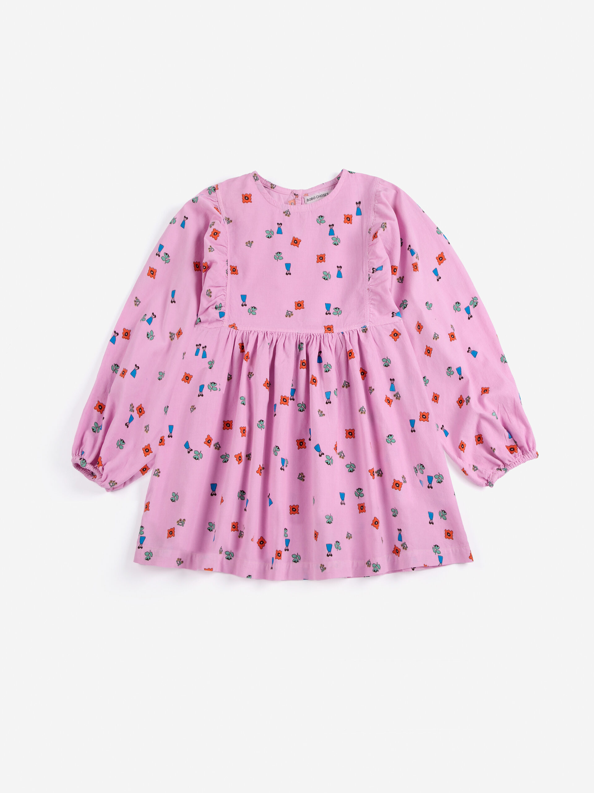 Blossom all over woven dress bobo choses sukienka w kwiatki różowa bawełna organiczna