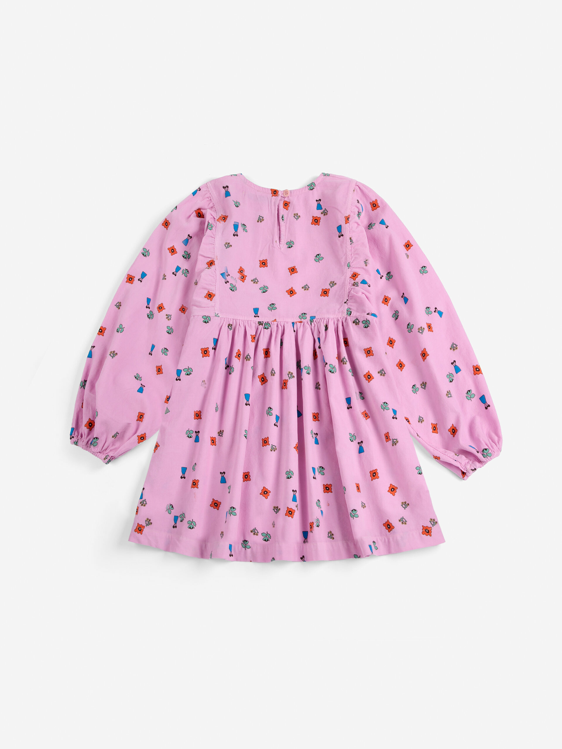 bobo choses sukienka różowa dziecięca w kwiatki Blossom all over woven dress