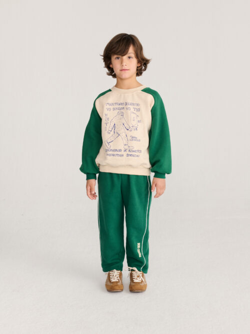 zielony dres Bobo Choses straight jogging pants all about monsters
