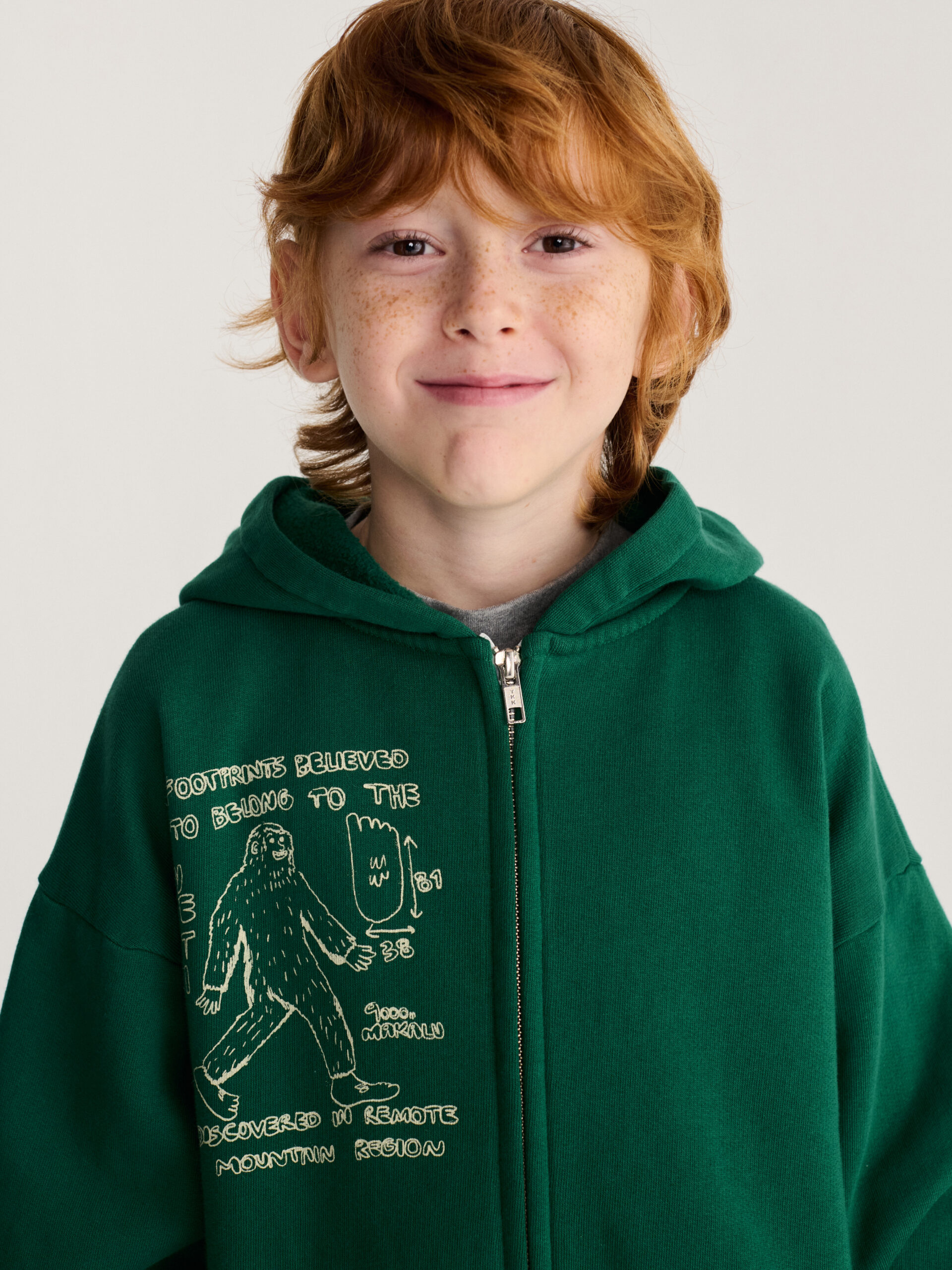 jesienna bluza zimowe z kapturem all about monsters bobo choses yeti