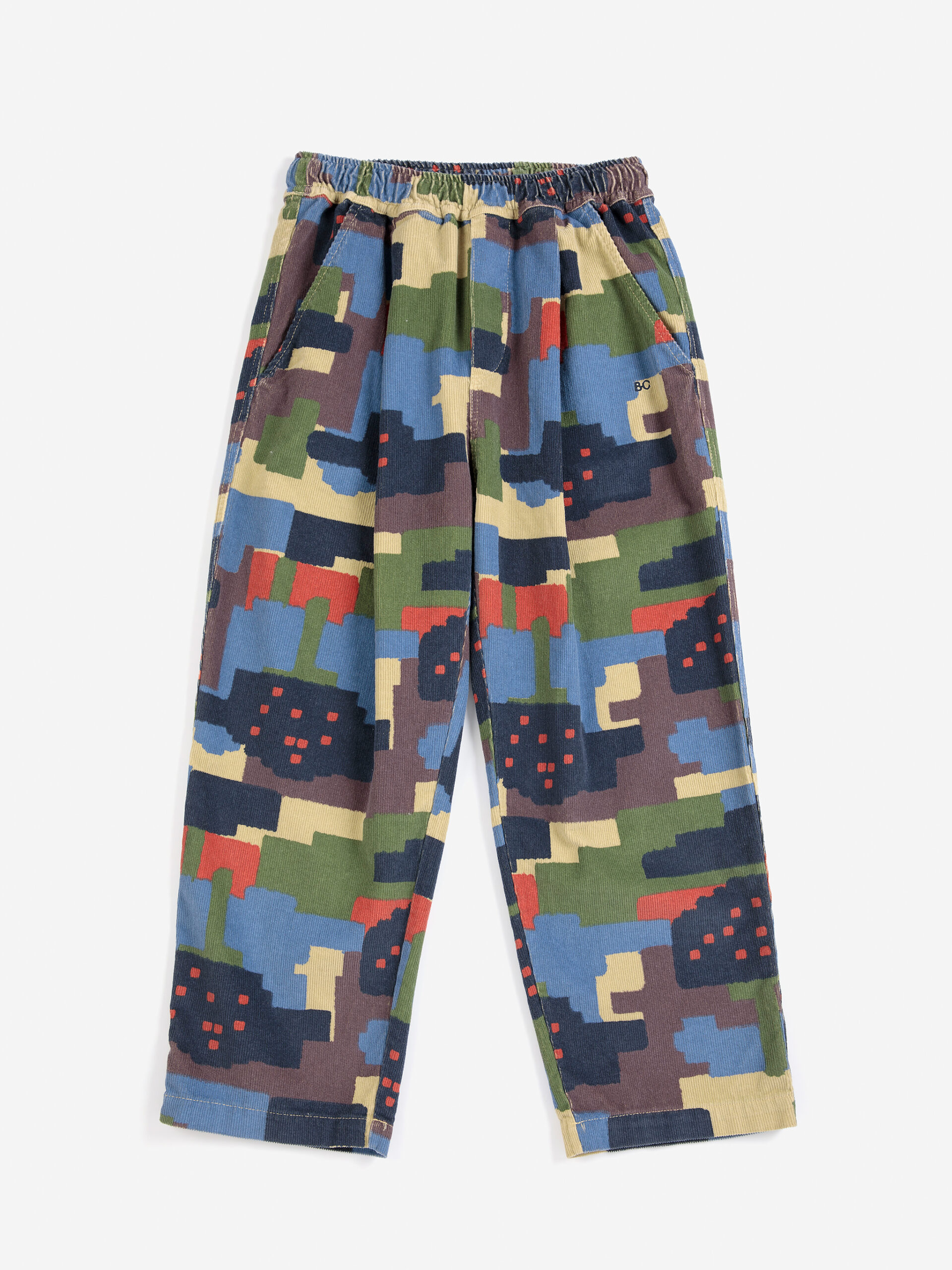 spodnie sztruksowe luźne dresy Paint Forest all over corduroy pants