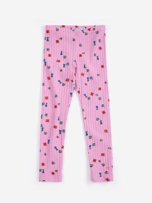 Blossom all over leggings legginsy kiatki bobo choses różowe all about monsters