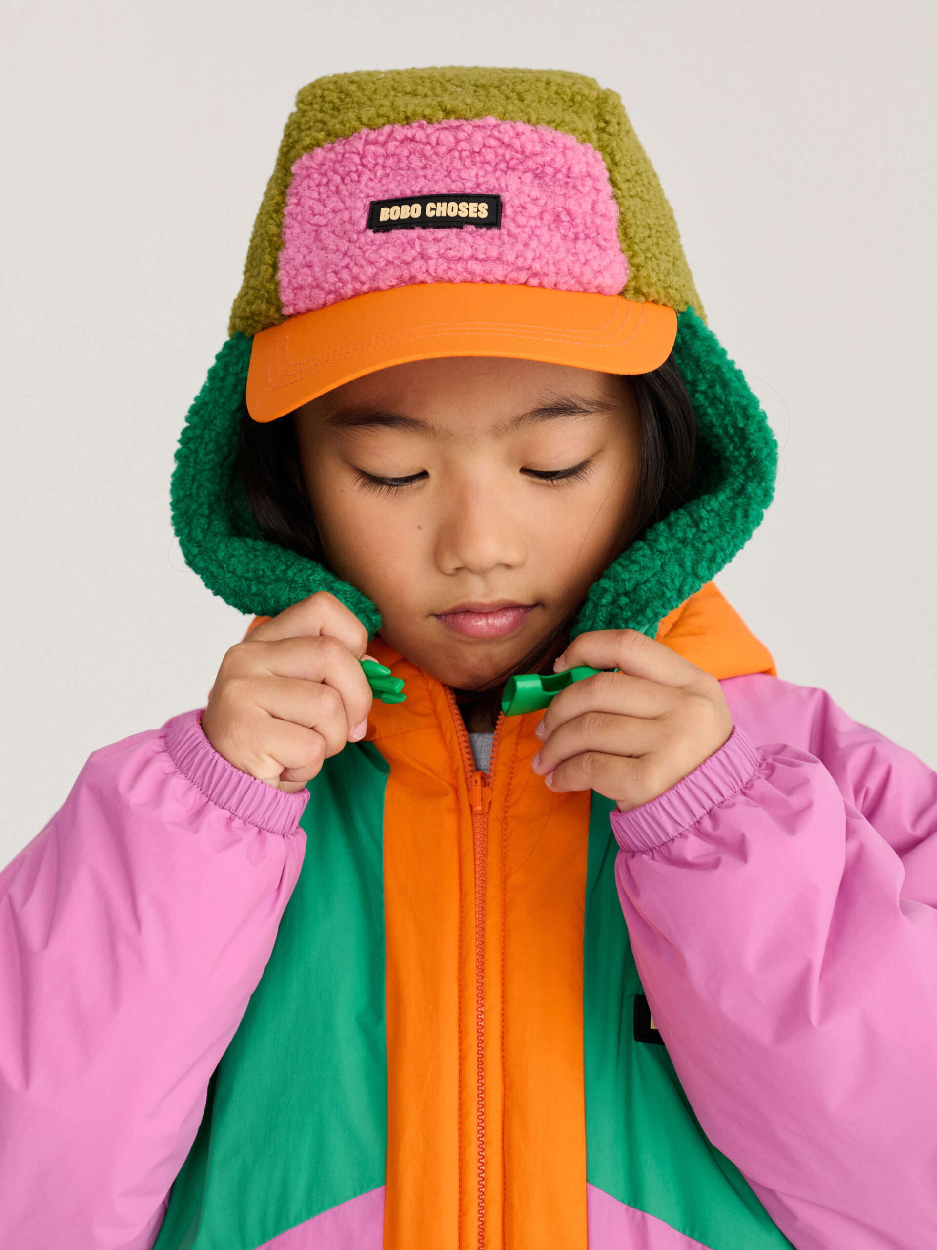 czapka kolorowa color block zima jesień dziecięca