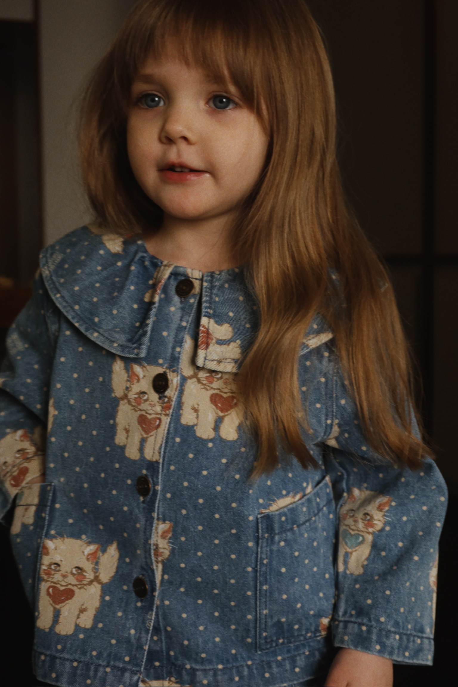 konges sloejd niebieska magot collar jacket kurtka koszulowa konges
