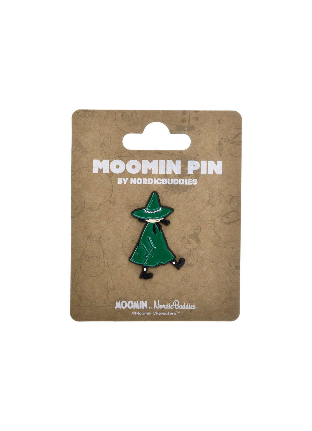 przypinka Włóczykij Snufkin Moomin Nordicbuddies
