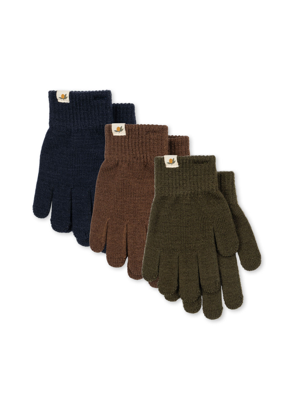 3 pack rękawiczki gloves konges slojd forest mix zielone szare brązowe chłopięce