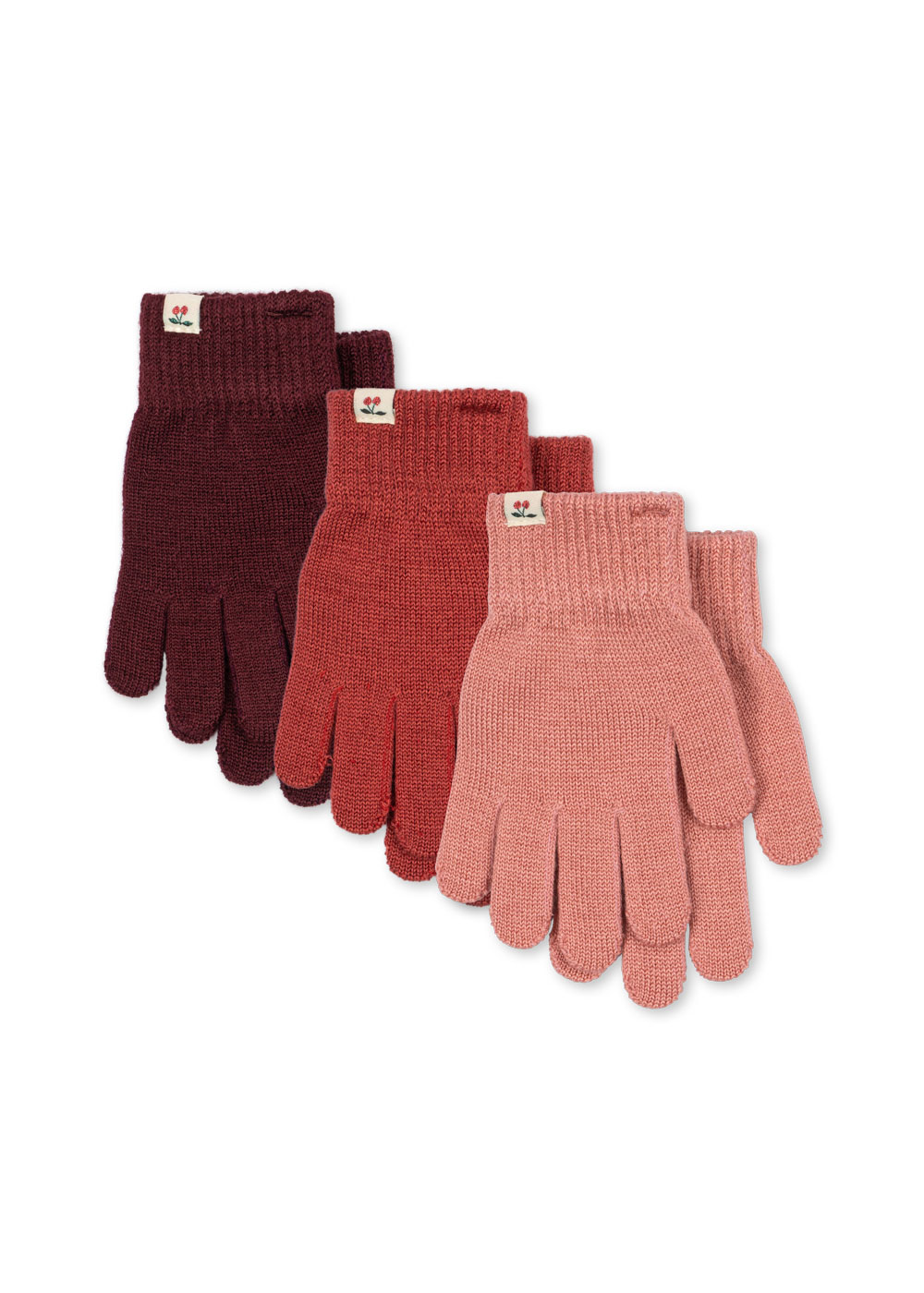 3 pack filla gloves rose mix konges sloejd rękawiczki różowe dziewczynka