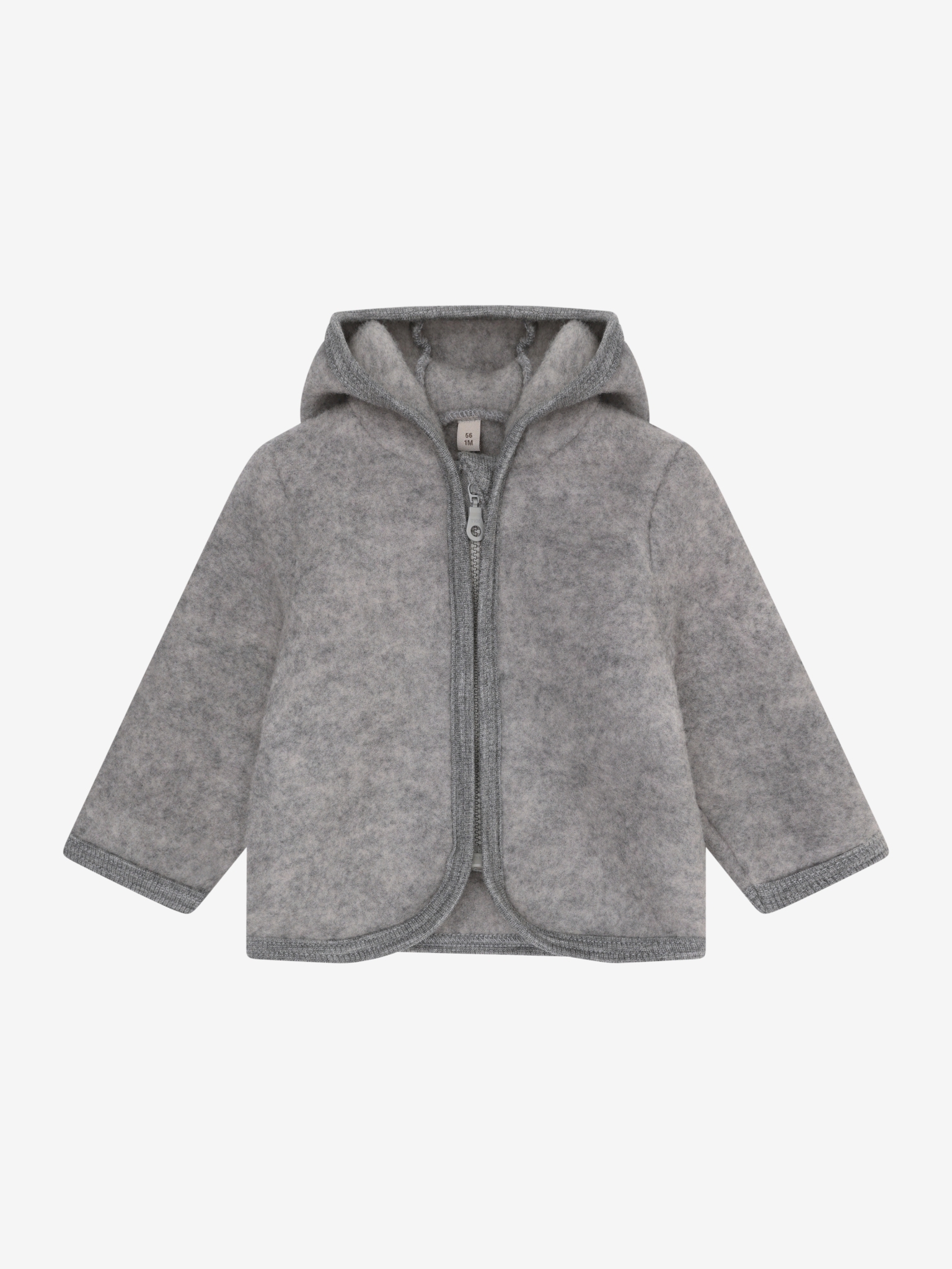 medium grey melange szara kurtka huttelihut na zamek