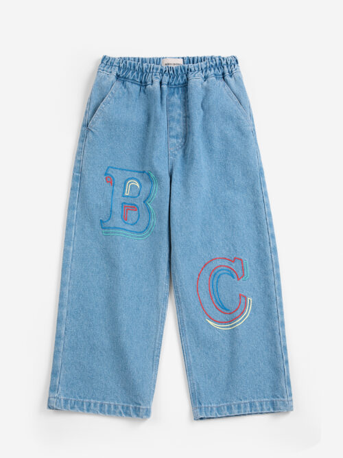denim pants bobo choses embossed niebieskie jeansy