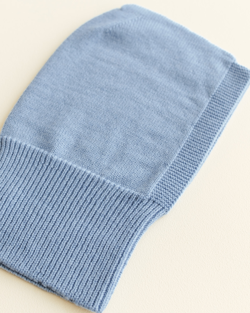 Jasnoniebieska kominiarka z wełny merino dla dzieci HVID EDDY BALACLAVA LIGHT BLUE