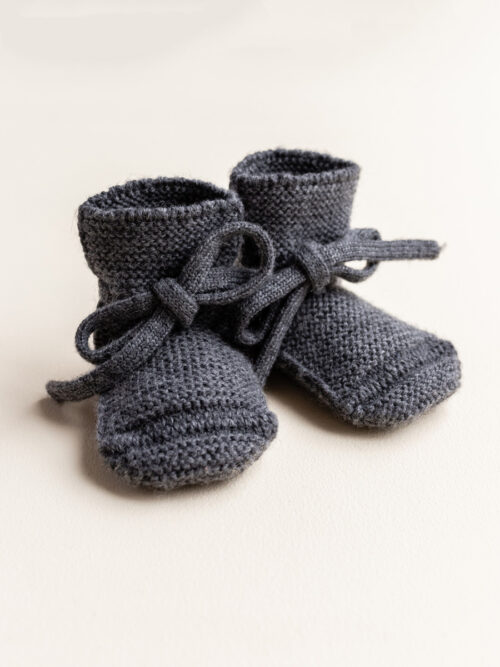 HVID Booties Charcoal grafitowe buciki z wełny merino