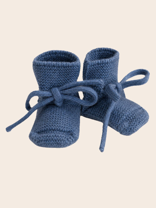 HVID Booties Denim jeansowe buciki z wełny merino