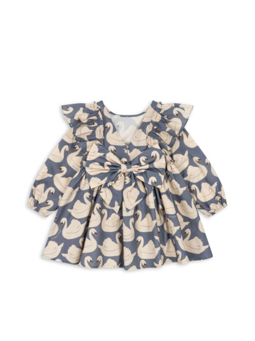 łabędzie sukienka bawełna evia ls bow dress gots