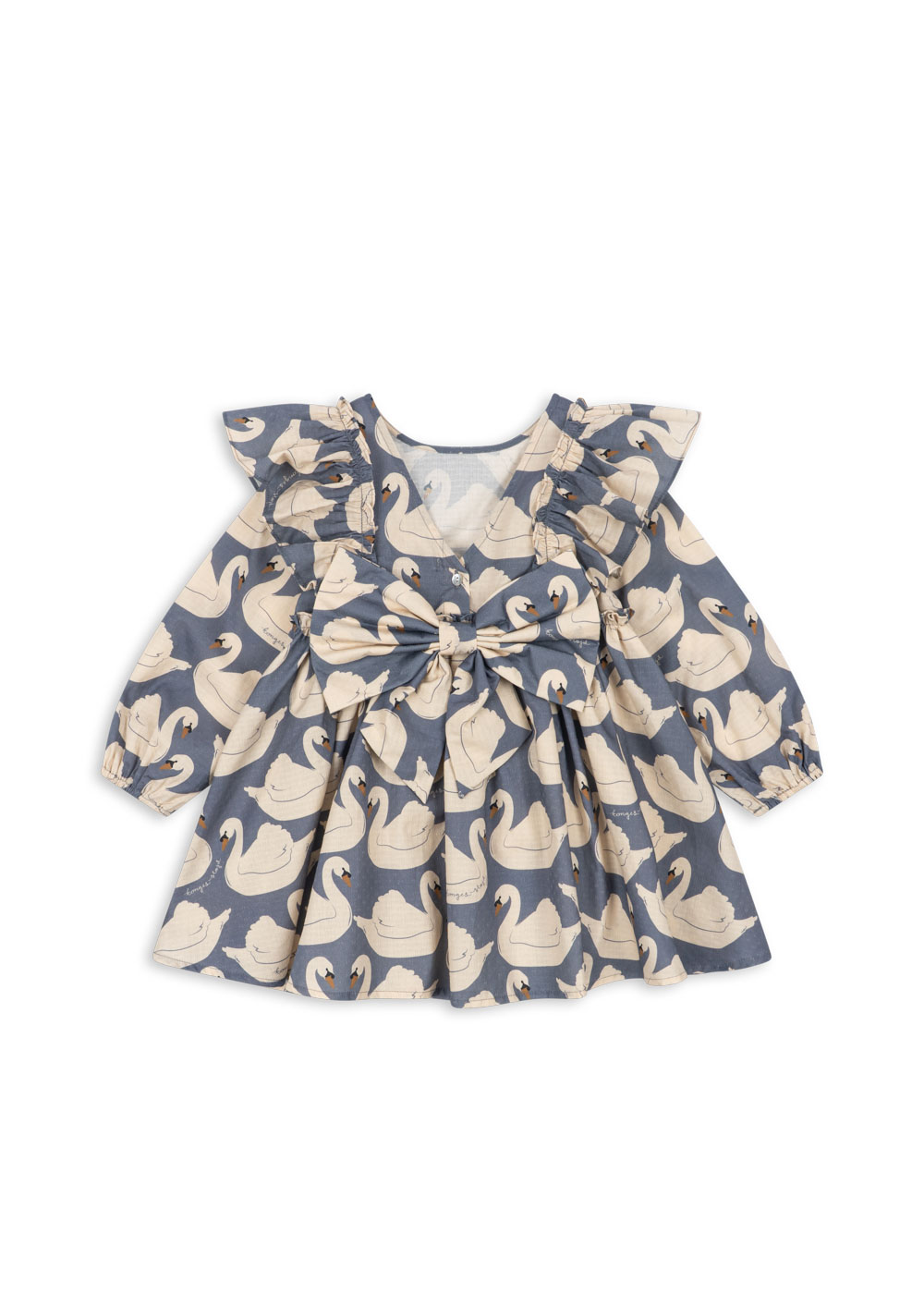 łabędzie sukienka bawełna evia ls bow dress gots